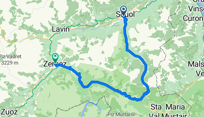 Chantröven, Scuol to Via Suot, Zernez