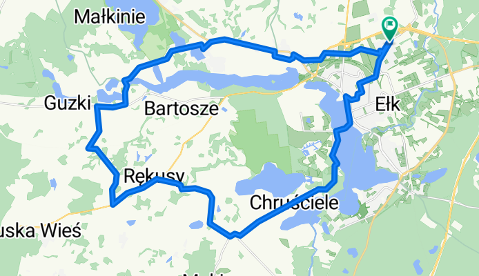 Gen Bora-Komorowskiego, Ełk do Gen Bora-Komorowskiego, Ełk