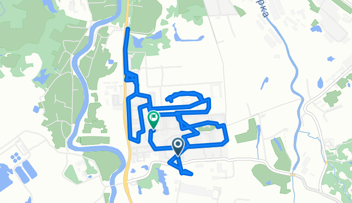 От Загородная улица корпус до Загородная улица корпус