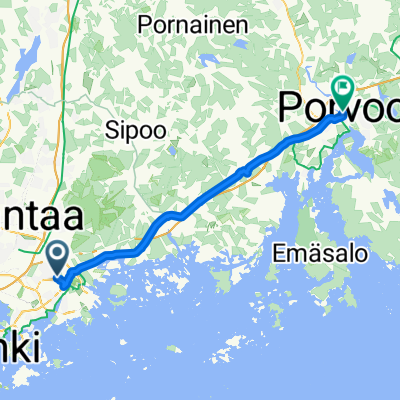 Korvatunturinpolku, Helsinki to Ralinginkuja, Porvoo
