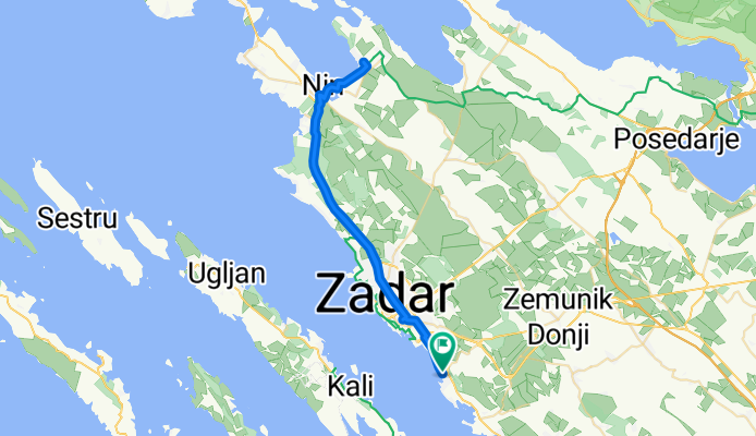 Ulica 4. Brigade Hrvatske Vojske, Bibinje to Ulica 4. Brigade Hrvatske Vojske, Bibinje