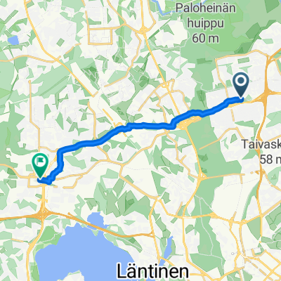 Elontie, Helsinki to Linnatullinkatu, Espoo