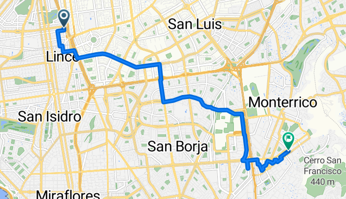 Route in Lima