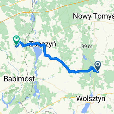 Błońsko, Rakoniewice nach Wąska, Zbąszynek