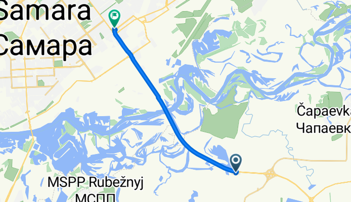 Во́лжский район до проспект Кирова, Самара