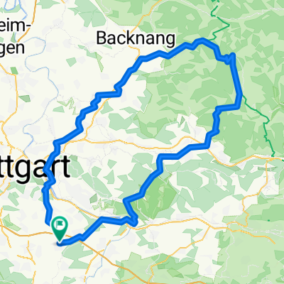 Route in Neuhausen auf den Fildern