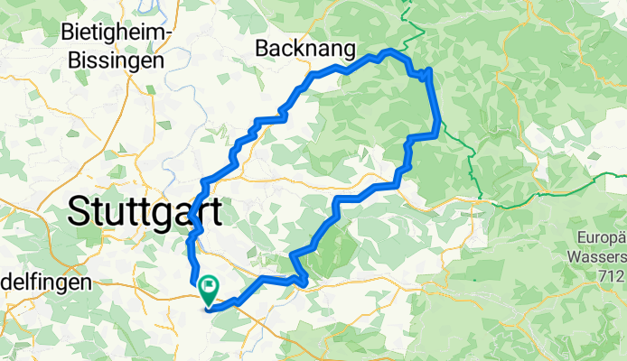 Route in Neuhausen auf den Fildern