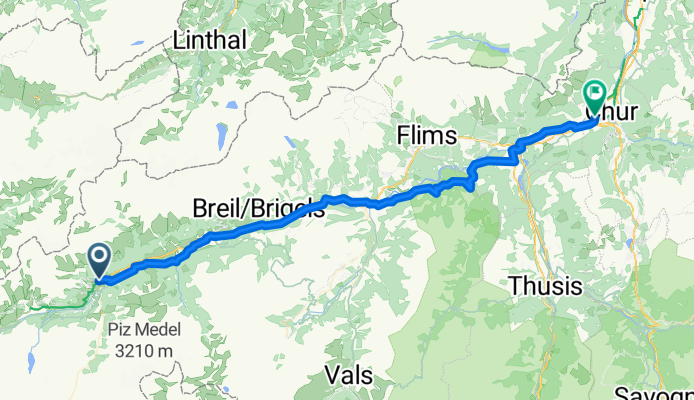 Tisentis-Mustèr -&gt; Chur
