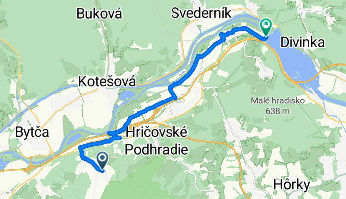 Hlboké nad Váhom do Horný Hričov