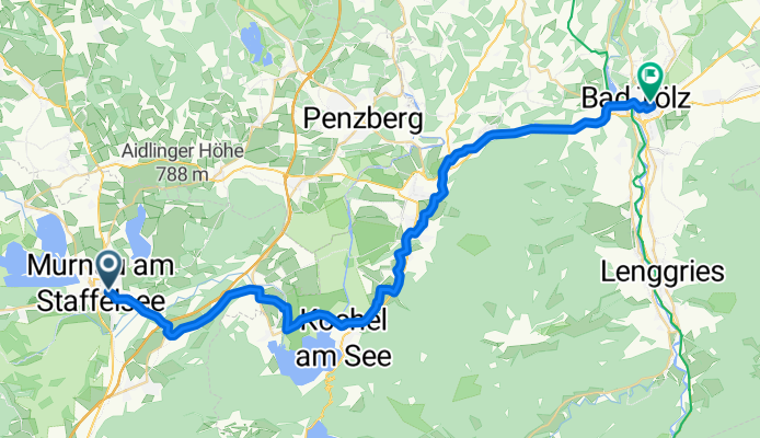 Am Eichholz, Murnau am Staffelsee nach Bahnhofstraße, Bad Tölz