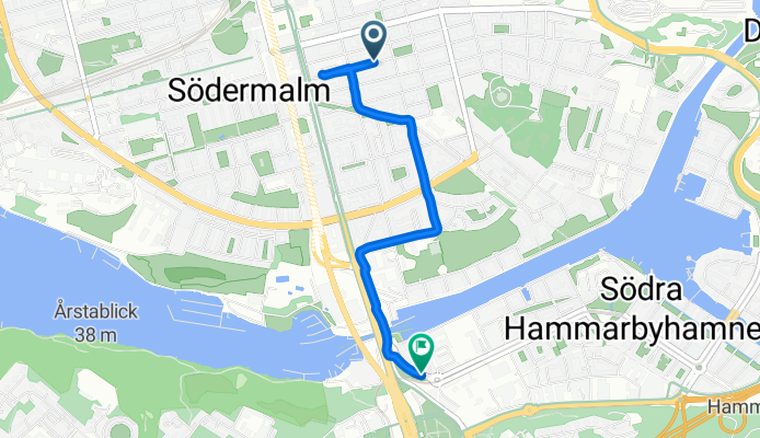 Södermannagatan, Stockholm to Fredriksdalsgatan, Stockholm
