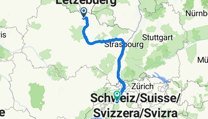 Rue du Docteur Gautier, Knutange à Rathausplatz, Berne