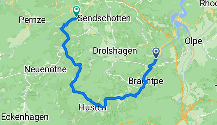 Eichen Hützemert über Iseringhausen-Husten-Benolpe-Belmicke