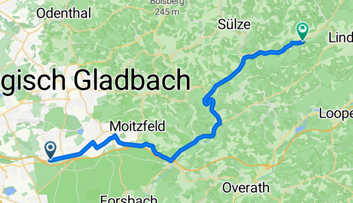 In der Auen, Bergisch Gladbach nach Bergischer Panoramasteig, Lindlar