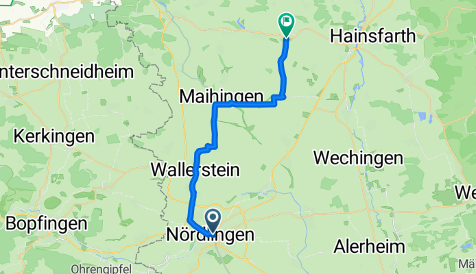 Von Nördlingen bis Ehingen am Ries