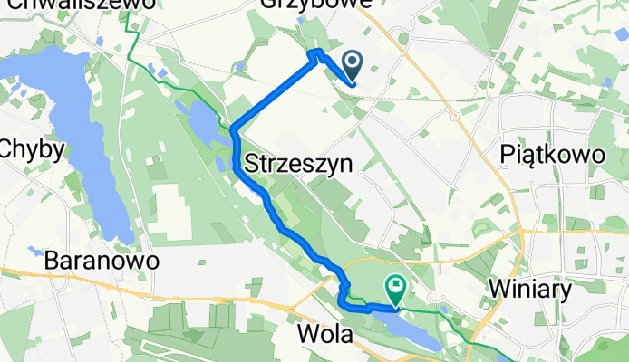 Poziomkowa, Suchy Las do Golęcińska, Poznań
