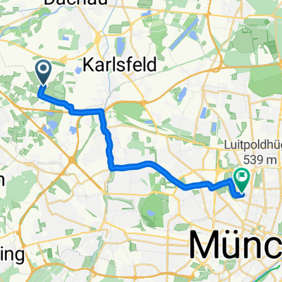 Am Waldeck, Bergkirchen nach Therese-Studer-Straße, München