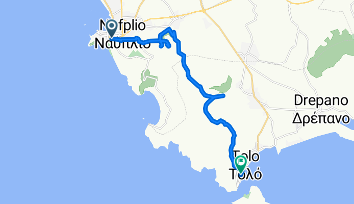 Nafplio naar Sekeri, Tolo