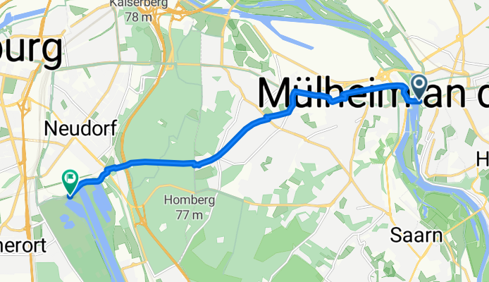 Leineweberstraße, Mülheim an der Ruhr nach Kruppstraße, Duisburg
