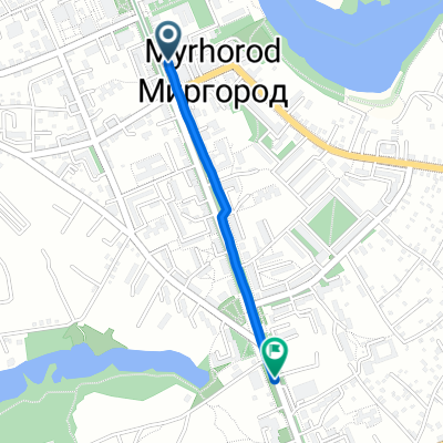 Воскресінська вулиця, Миргород to Гоголя вулиця, Миргород