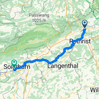 Bahnhofstrasse, Olten nach Riedmattstrasse, Solothurn