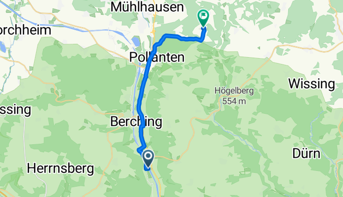 Eglasmühle nach Hennenberg