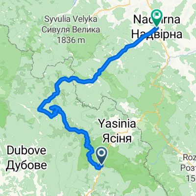 Кваси - Свидовецький хр. - Лопухів - пер.Легіонів - Бистриця - Івано-Франківськ CLONED FROM ROUTE 1266076