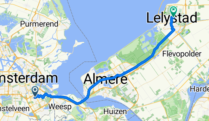 In de Korenmolen, Duivendrecht naar Marktstraat, Lelystad