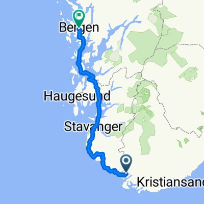 Jernbaneveien, Flekkefjord to Christian Michelsens gate, Bergen