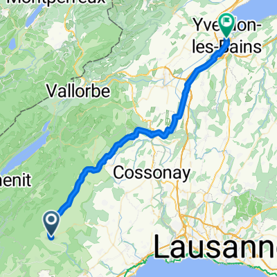 Route du Chêne, Bière nach Place Pestalozzi, Yverdon-les-Bains