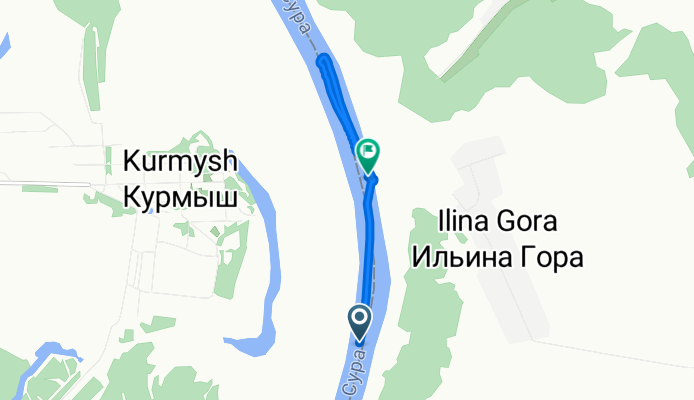 Пильнинский район до Ядринский район