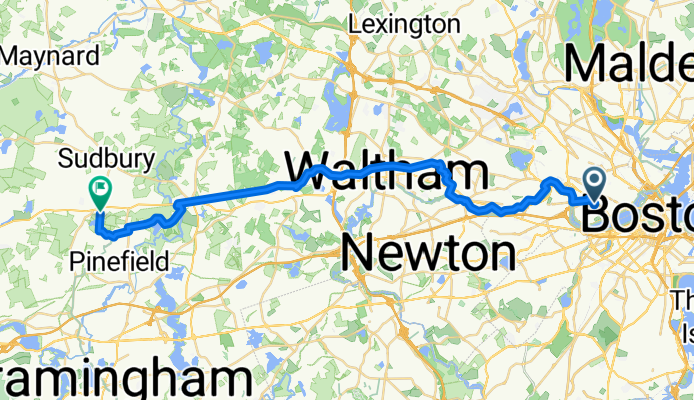 Franklin St, Cambridge to Raymond Rd, Sudbury