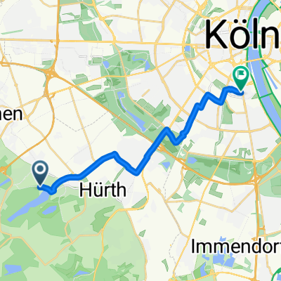 Zieskovener Straße, Hürth nach Teutoburger Straße, Köln