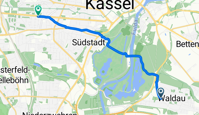 Nürnberger Straße, Kassel nach Wilhelmshöher Allee, Kassel