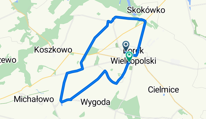 M Konopnickiej, Borek Wielkopolski do Karolew, Borek Wielkopolski