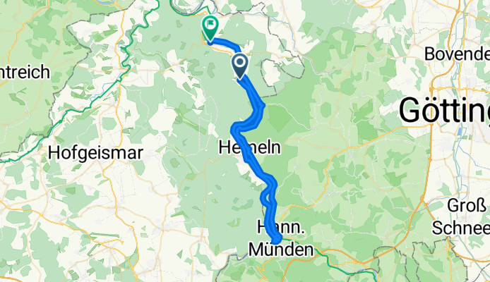 Weißehütte 14a nach Wesertal-Gieselwerder Rathaus