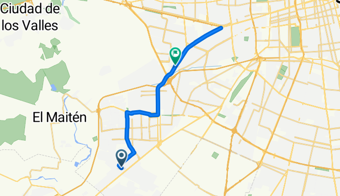Ruta desde Capellán Florencio Infante