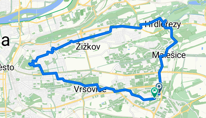 Pod Strání, Praha 10 до Pod Strání, Praha 10