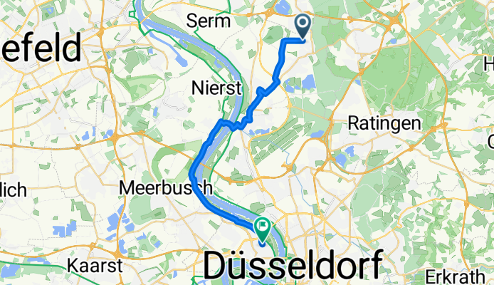 Heltorfer Mark, Düsseldorf nach Niederkasseler Straße, Düsseldorf