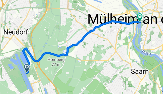 Duisburg-Mitte, Duisburg nach Ruhrstraße, Mülheim an der Ruhr