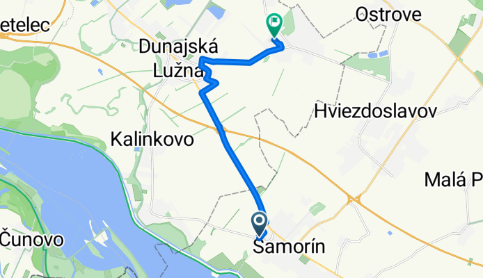 Gútorská cesta, Šamorín až Azalková ulica, Miloslavov