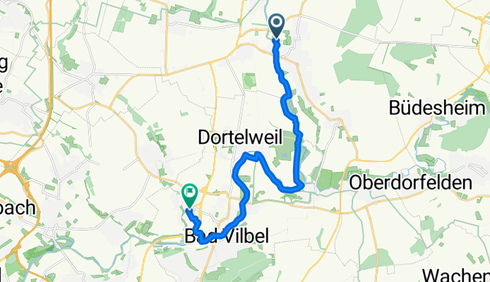 Groß-Karben, Karben nach Am Weißen Stein, Bad Vilbel