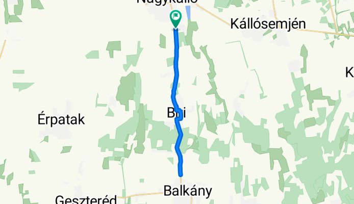 Mezőgép utca, Nagykálló - 4102-es mellékút, Nagykálló