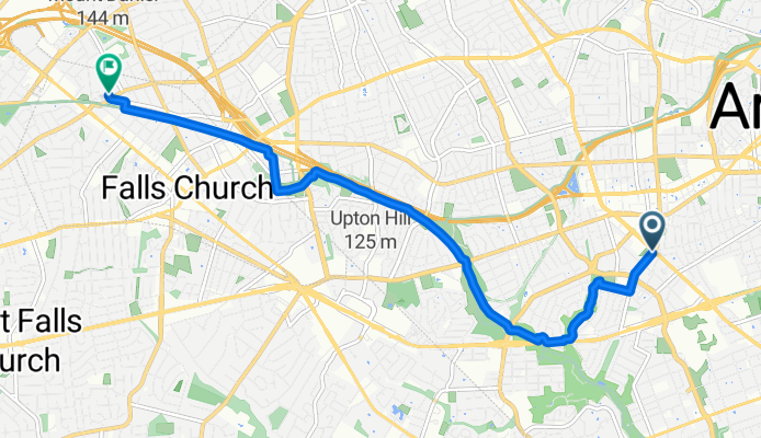 N Glebe Rd, Arlington to Walnut St, Falls Church