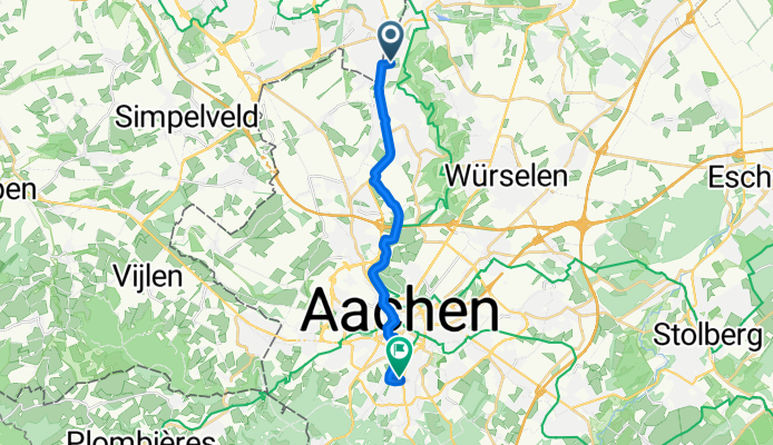 Steinweg, Herzogenrath nach Eupener Straße, Aachen