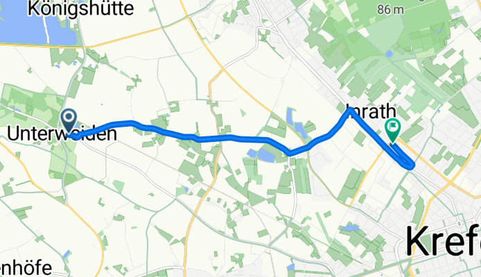 Unterweidener Straße nach Inrather Straße