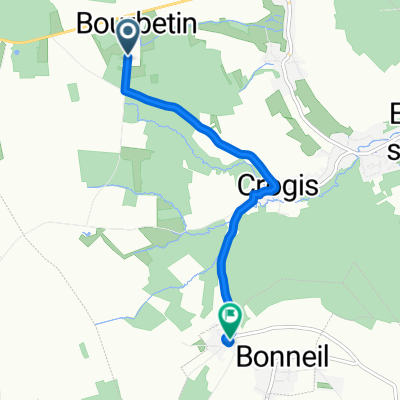 De Hameau de Bourbetin à Route de la Vallée