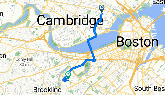 Cambridge St, Cambridge to Avenue Louis Pasteur, Boston