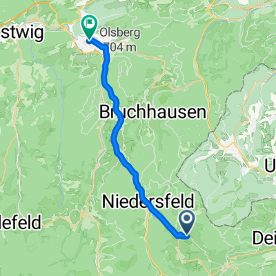 Am Ufer, Winterberg nach Heinrich-Sommer-Straße, Olsberg