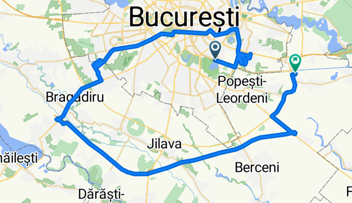 Route to Autostrada de Centură a Bucureștiului 304a